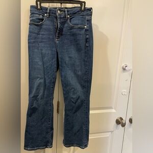 LOFT Dark Blue Crop Kick Curvy Jeans